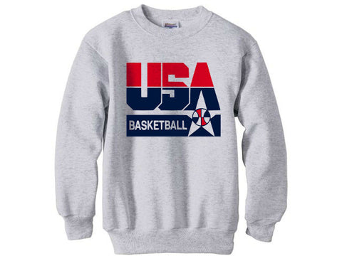 1992 Nba Olympic Dream Team usa logo sweatshirt shirt - Ash Grey