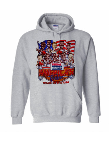 1992 Nba Olympic Dream Team Pride hoodie pullover sweatshirt shirt - Ash Grey