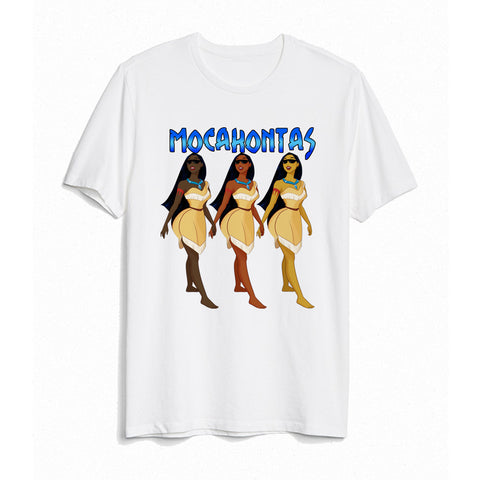 Mocahontas Black Women Pocahontas Tshirt - WHITE TEE