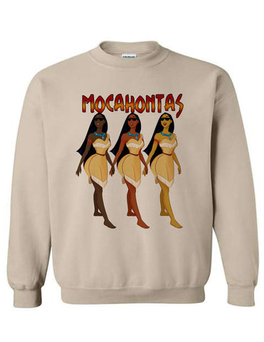 Mocahontas Black Women Pocahontas sweatshirt shirt - TAN