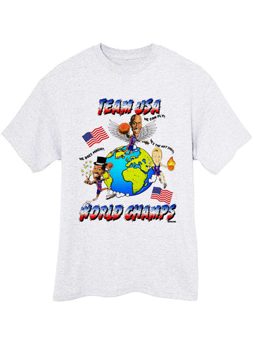 1992 Nba Olympic Dream Team 3 World Champs shirt tshirt - Ash Grey tee