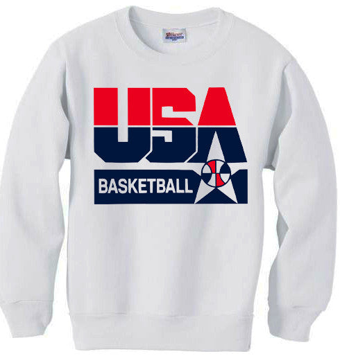 1992 dream team basketball logo sweatshirt white