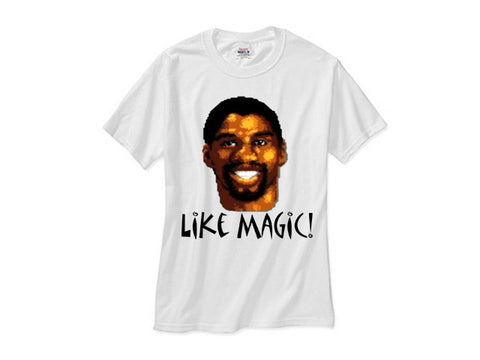 Magic Johnson Like Magic 8 Bit shirt - white tee