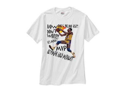 Magic Johnson mvp shirt - white tee