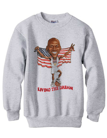 Michael Jordan 1992 Living The Olympic Dream Team USA sweatshirt shirt - Ash Grey