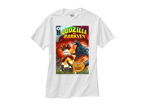 Charles Barkley vs Godzilla white tee shirt