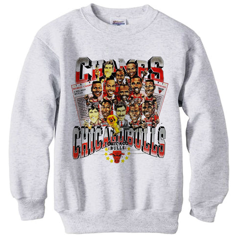 Vintage 1991 Michael Jordan Chicago Bulls Legacy shirt sweatshirt fleece - Ash Grey