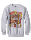 Vintage 1993 3 Peat Championship Comic Caricature Finals Michael Jordan Chicago Bulls Legacy shirt sweatshirt fleece - Ash Grey