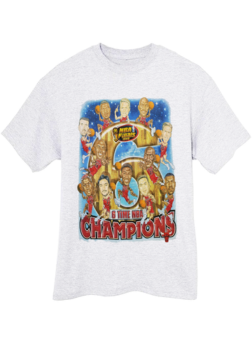 Vintage 1998 6th Championship Finals Michael Jordan Chicago Bulls Legacy tshirt tee - Ash Grey