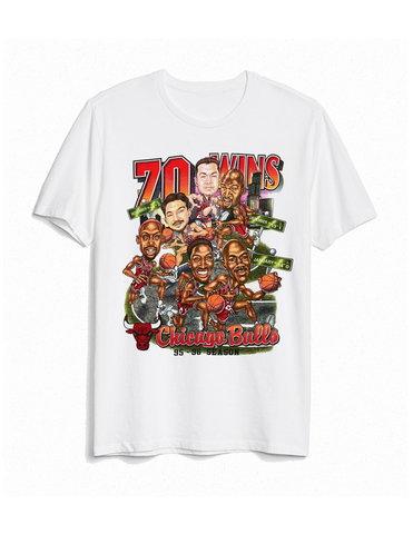 Vintage 1996 Championship Michael Jordan 72-10 Chicago Bulls Legacy shirt tshirt - White