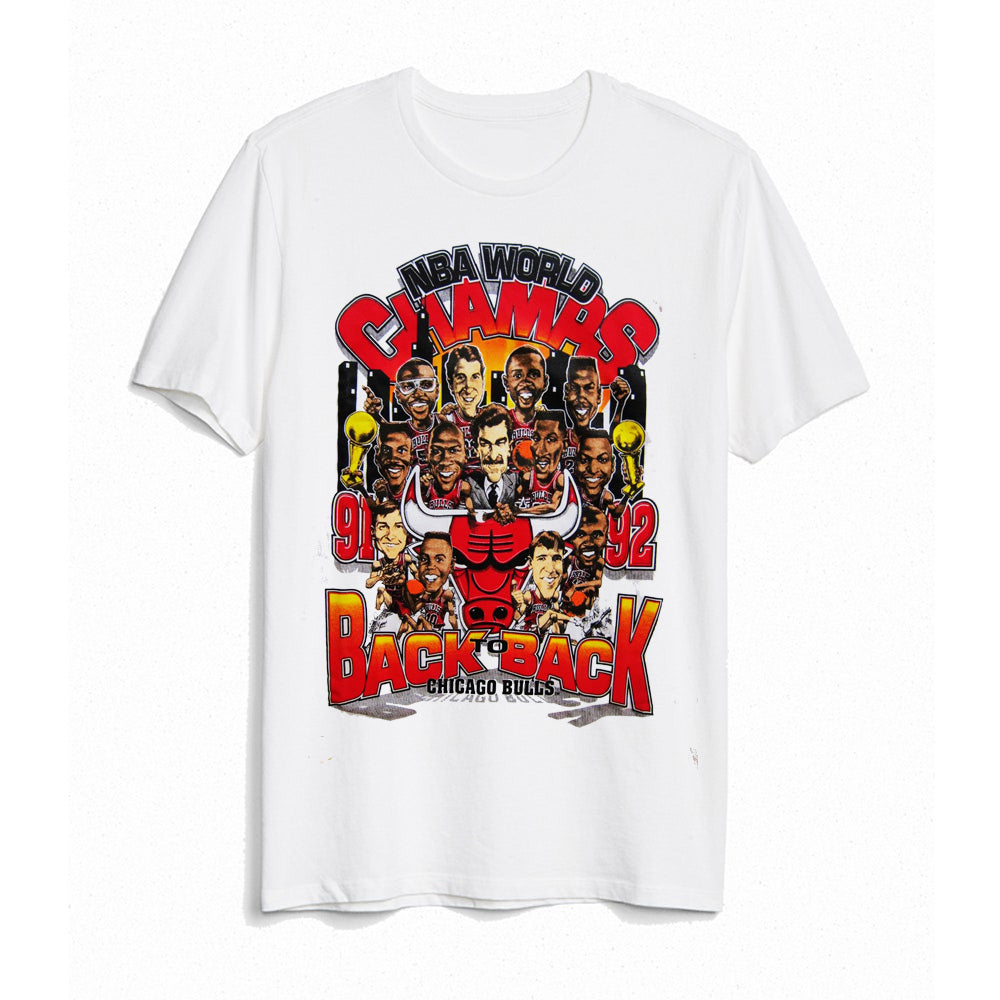 Vintage 1991-1992 Back to Back Championships Michael Jordan Chicago Bulls tshirt tee - white