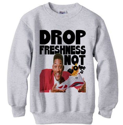 Fresh Prince Jordan 14 Candy Cane Rip Hamilton pe sweatshirt sweater shirt - Ash Grey