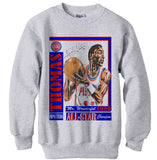 Vintage 1990 Detroit Pistons Isiah Thomas All Star Champion Bad Boys Dennis Rodman Salley shirt sweatshirt fleece - Ash Grey