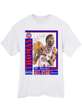 Vintage 1990 Detroit Pistons Isiah Thomas All Star Champion Bad Boys Dennis Rodman Salley tshirt tee  - Ash Grey
