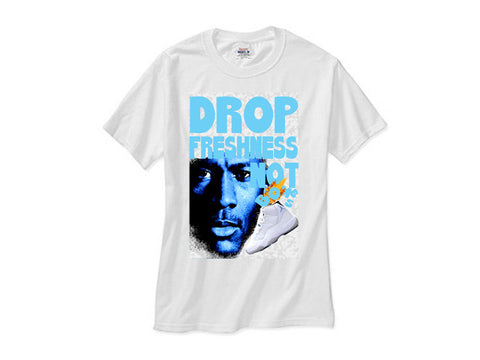 Jordan Retro 11 Legend Blue Columbia Freshness white tee shirt