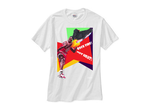 Jordan 6 Retro Black Infrared retro white tee shirt