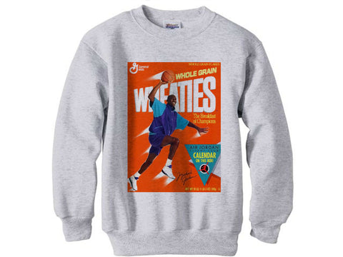 Michael Jordan Grape 5 Fresh Prince Wheaties shirt sweatshirt - Ash Grey