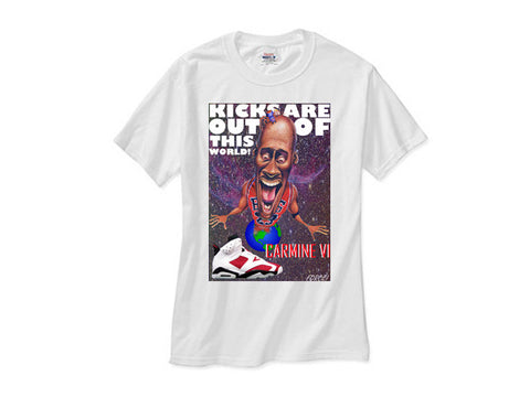 Michael Jordan Retro 6 vi Carmine shirt white tee