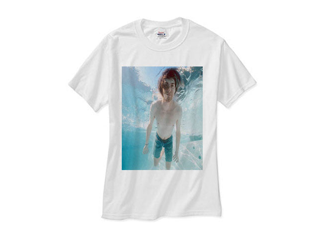 KURT COBAIN Underwater shirt white tee