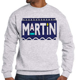Martin Tv Show Blue Logo shirt sweatshirt - Ash Grey