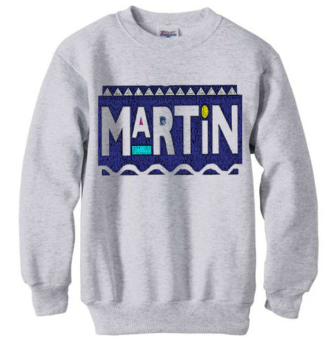 Martin Tv Show Blue Logo shirt sweatshirt - Ash Grey