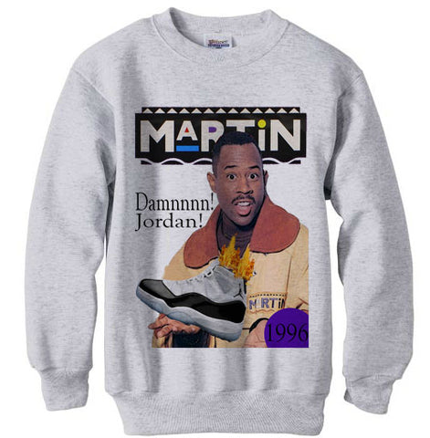 Martin Jordan 11 Concord sweatshirt sweater shirt - Ash Grey