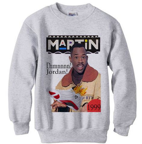 Martin Jordan 14 Candy Cane Rip Hamilton pe sweatshirt sweater shirt - Ash Grey