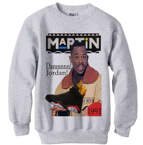 Martin Jordan 6 Black Infrared sweatshirt sweater shirt - Ash Grey