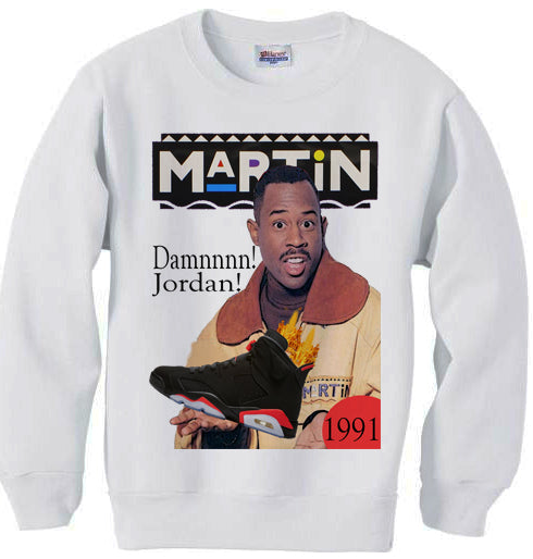 Martin Jordan 6 Black Infrared sweatshirt sweater shirt  - White