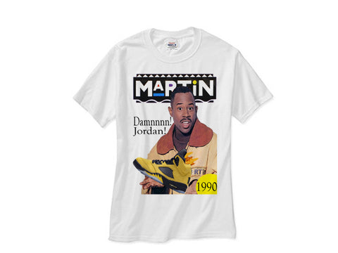 Martin Jordan 5 Michigan shirt tee tshirt - White