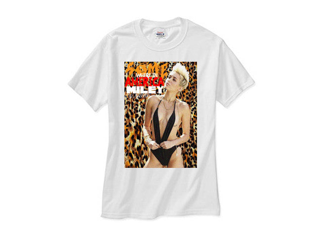 Miley Cyrus Only In America white tee
