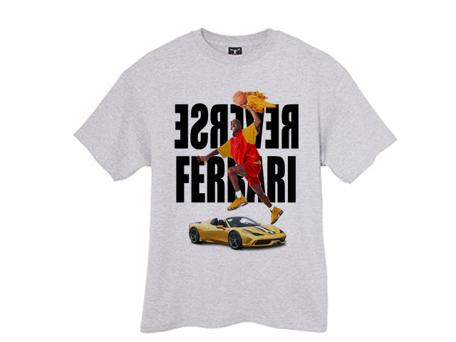 Jordan 14 Yellow Ferrari Reverse tshirt shirt - Ash Grey