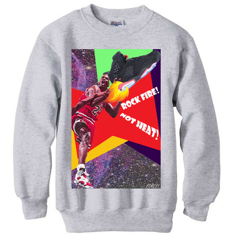 JORDAN 6 VI BLACK INFRARED RETRO sweatshirt - GREY
