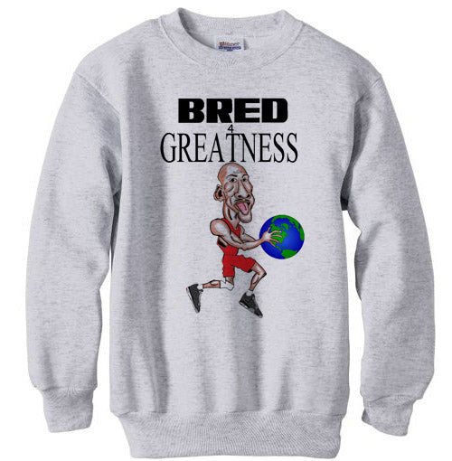Jordan 4 Bred Red Black Cement Greatness sweatshirt sweater shirt - Ash Grey