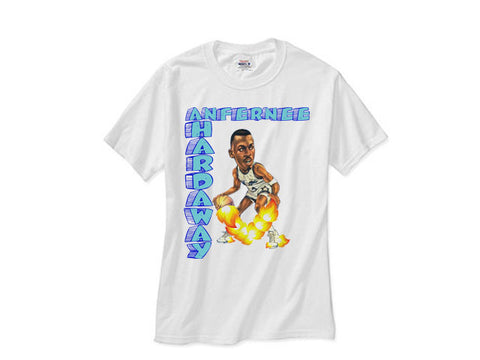 Penny Hardaway Orlando Cartoon Caricature shirt white tee UNC 3