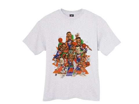 Vintage 1993 Phoenix Suns Barkley Team tshirt tee - Ash Grey