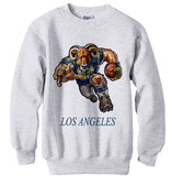 Los Angeles Rams Mascot Caricature shirt sweatshirt fleece - Ash Grey