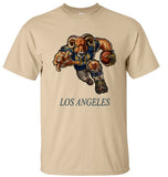 Los Angeles Rams Mascot Caricature tshirt tee - Tan