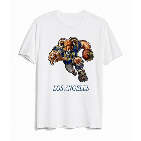 Los Angeles Rams Mascot Caricature tshirt tee - White